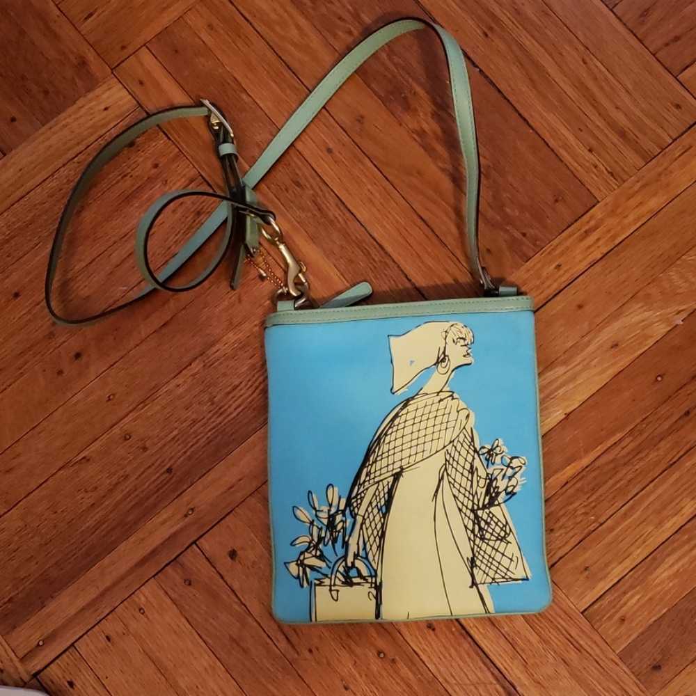 Coach crossbody canvas bag